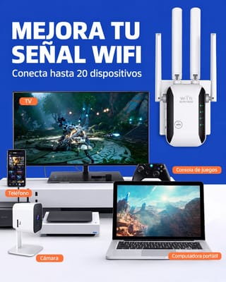 Repetidor WiFi 300 Mbps 2.4 GHz con 4 Antenas y Botón WPS | Aurea Living Ecuador - imagen 7