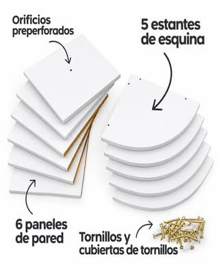 Estantería Esquinera De Pared De 5 Niveles - imagen 9