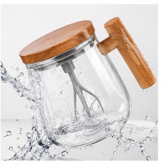 Jarra Mezcladora Electrica De Vidrio Con Tapa Y Mango De Madera - imagen 2