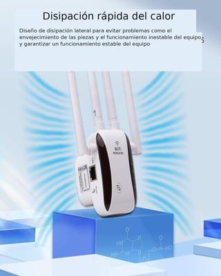 Repetidor WiFi 300 Mbps 2.4 GHz con 4 Antenas y Botón WPS | Aurea Living Ecuador - imagen 2