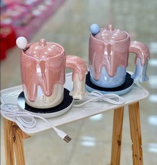 Taza De Cerámica Con Base Calentadora USB. - imagen 2