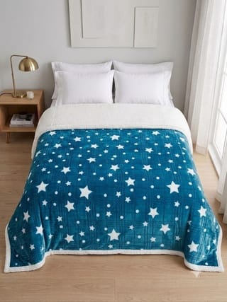 Colcha De Borrego Con Estrellas - imagen 1